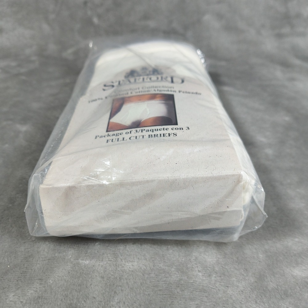 Vintage Stafford Comfort Collection Briefs Mens 36 Full Cut 3 Pack Underwear New - Picture 5 of 9